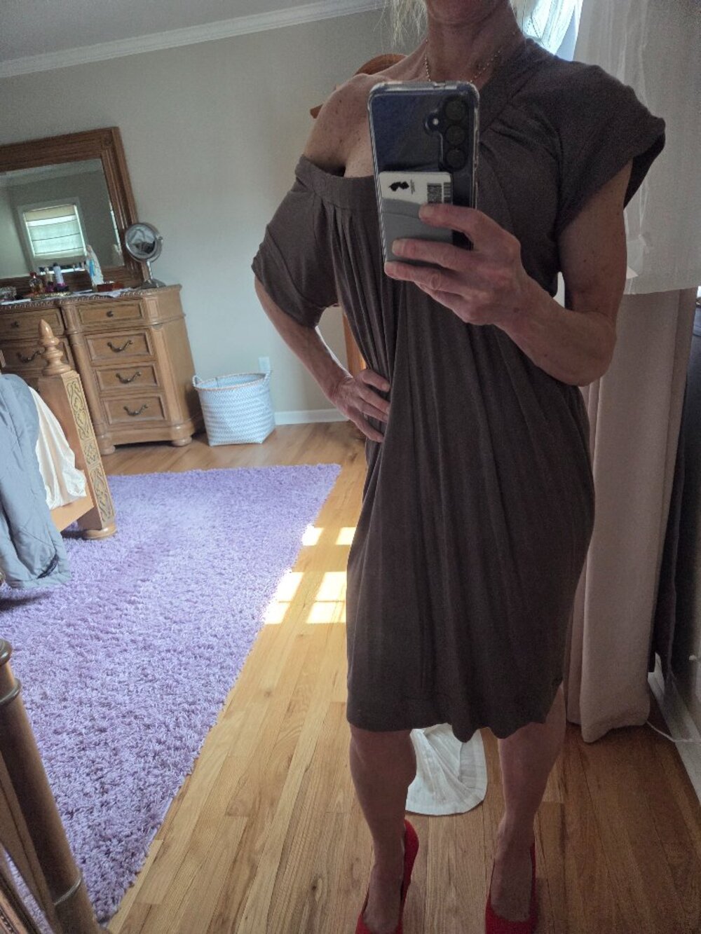 Grey tan Boutique dress